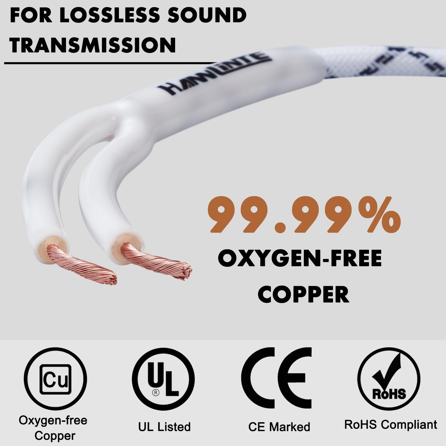 Kabel głośnikowy 14AWG (10 stóp), 1 opakowanie wysokiej jakości wytrzymałego plecionego kabla głośnikowego, podwójne pozłacane końcówki wtykowe bananowe w ścianie, CL2, miedź beztlenowa