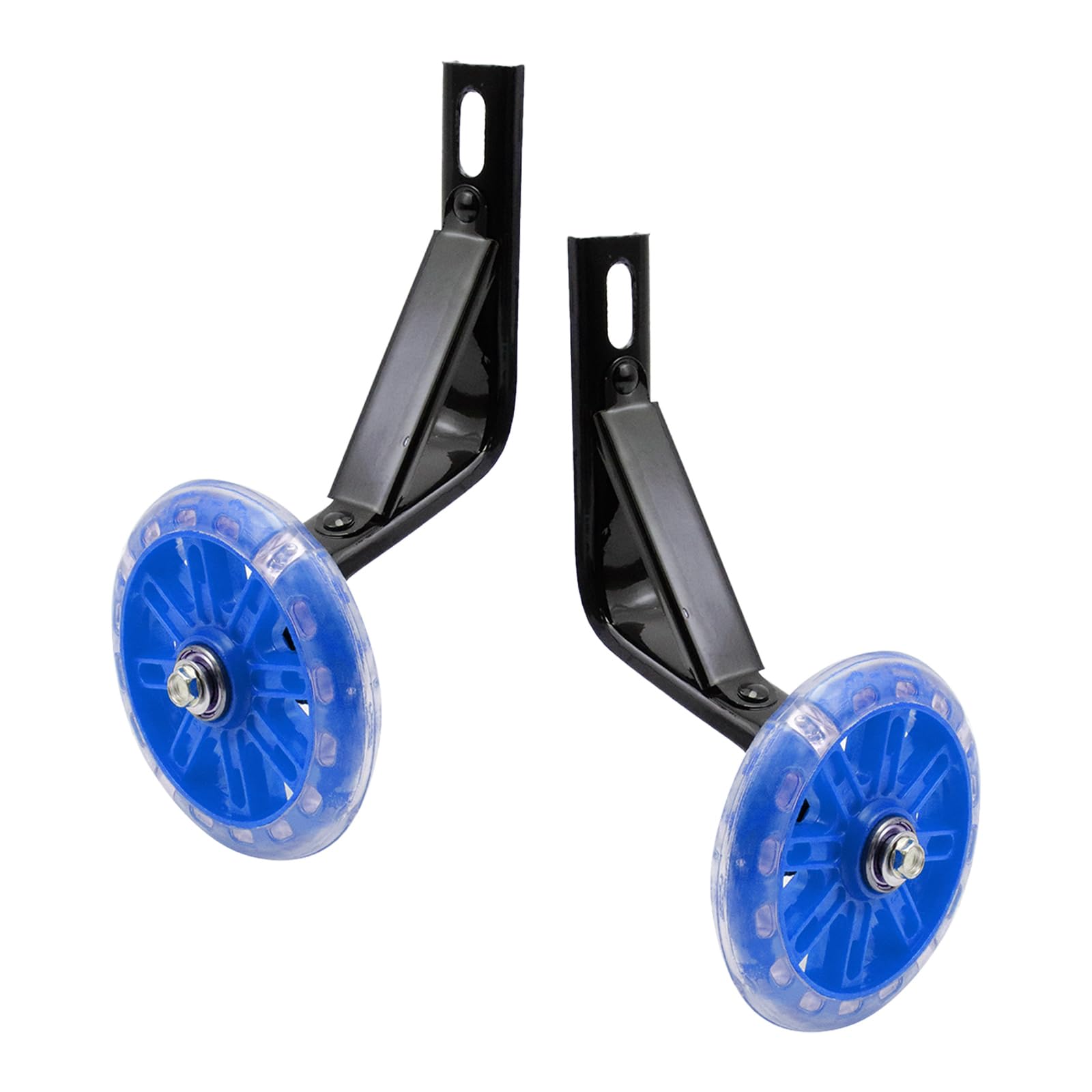 Tsnamay Pair of Bicycle Auxiliary Wheel Children's Bicycles Accessories For 12" 14" 16",Flash Training Wheels