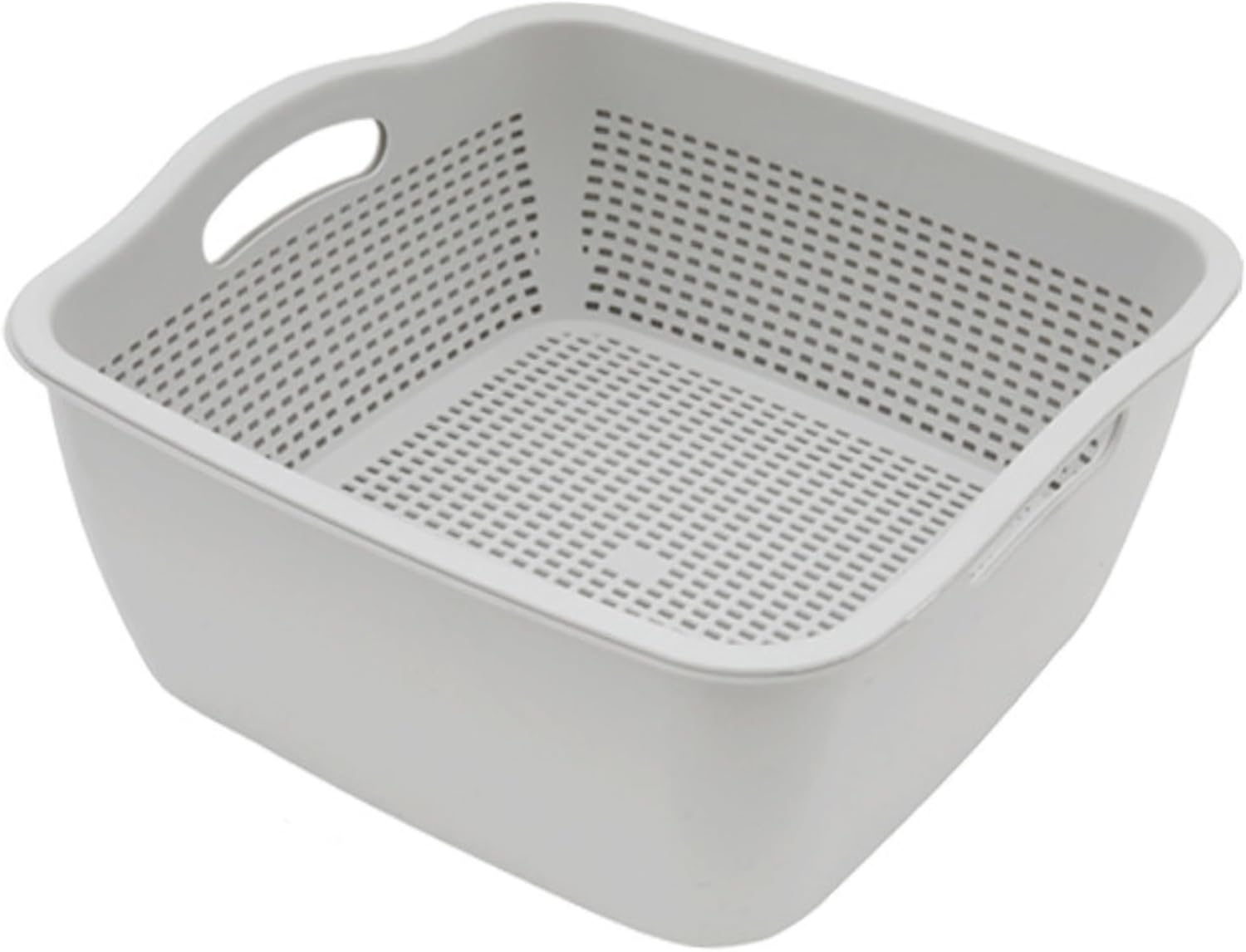 Kitchen Colander Drain Basin 2 in 1 Plastic Basket Strainer Bowl (grey), large, Gray Kitchen Colander Drain Basin 2 in 1 Plastic Basket Strainer Bowl (grey), large, Gray