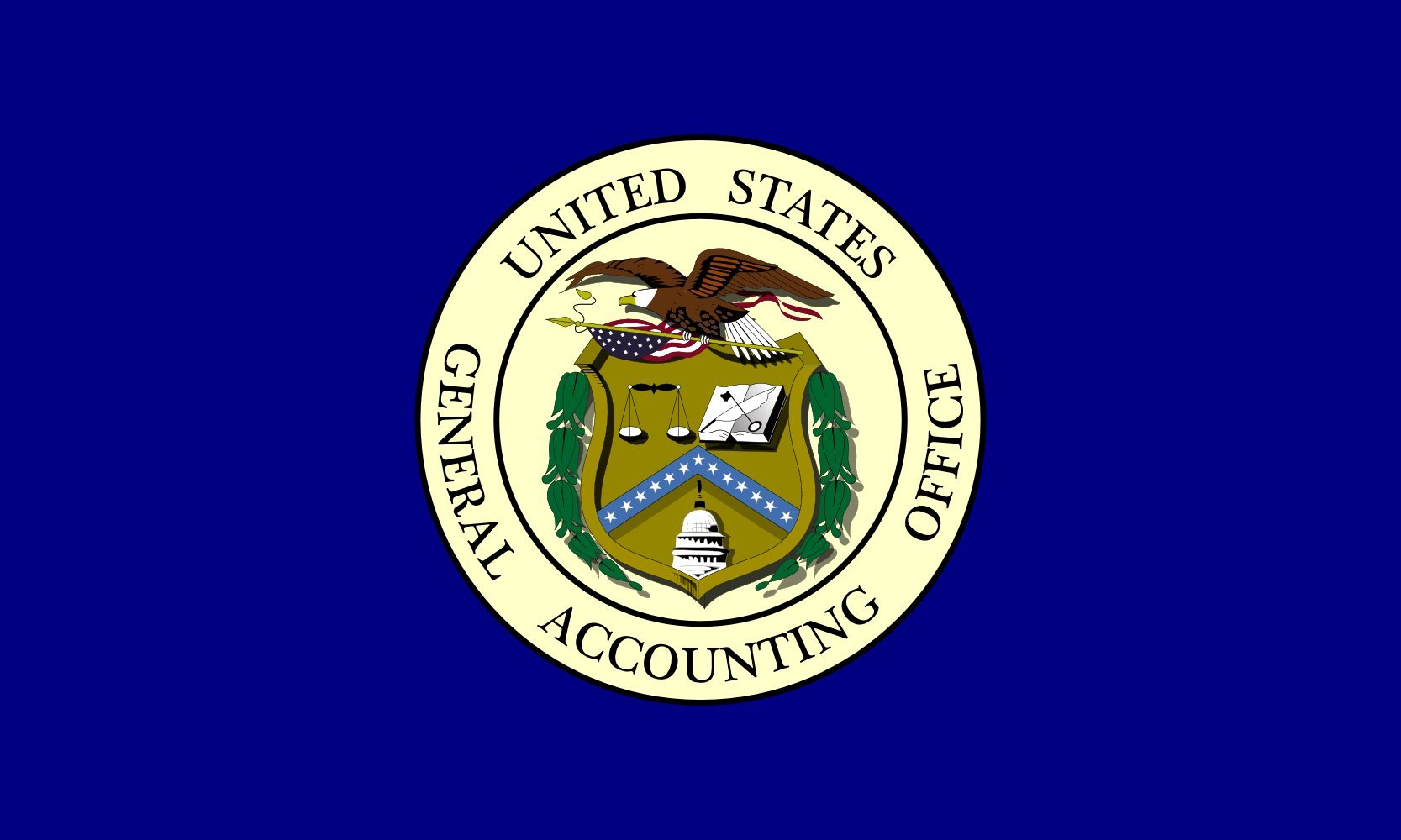 Drapeau United States General Accounting Office grand format pour mât extérieur