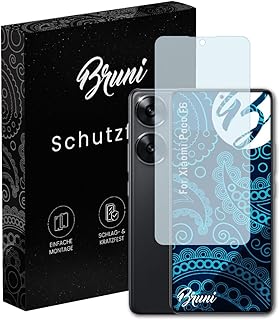 Bruni Protecteur d'écran compatible avec Xiaomi Poco F6 Film Protecteur, cristal clair Écran protecteur (2X)