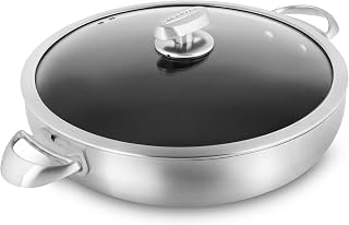 CX+ 12.5" Braiser - 5.5-quart - Stratanium Plus Nonstick Chef's Pan - 5-ply Stainless Steel