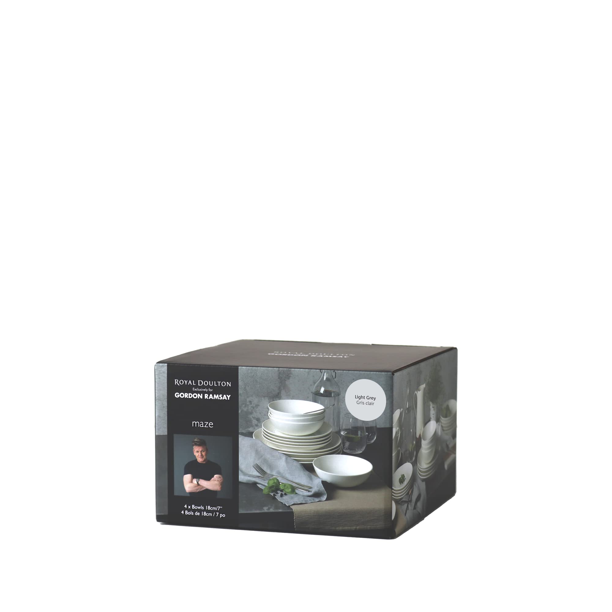 Royal Doulton Exklusiv für Gordon Ramsay Maze Müslischalen, hellgrau, 4 Stück, 17,8 cm