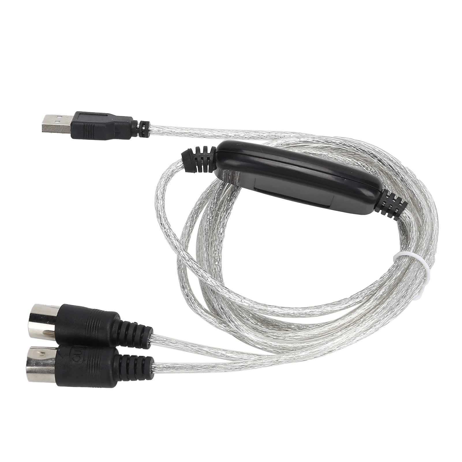 MIDI To USB Cable, Anti MIDI Cable LED Indicator for Connect Electronic Musical Instruments