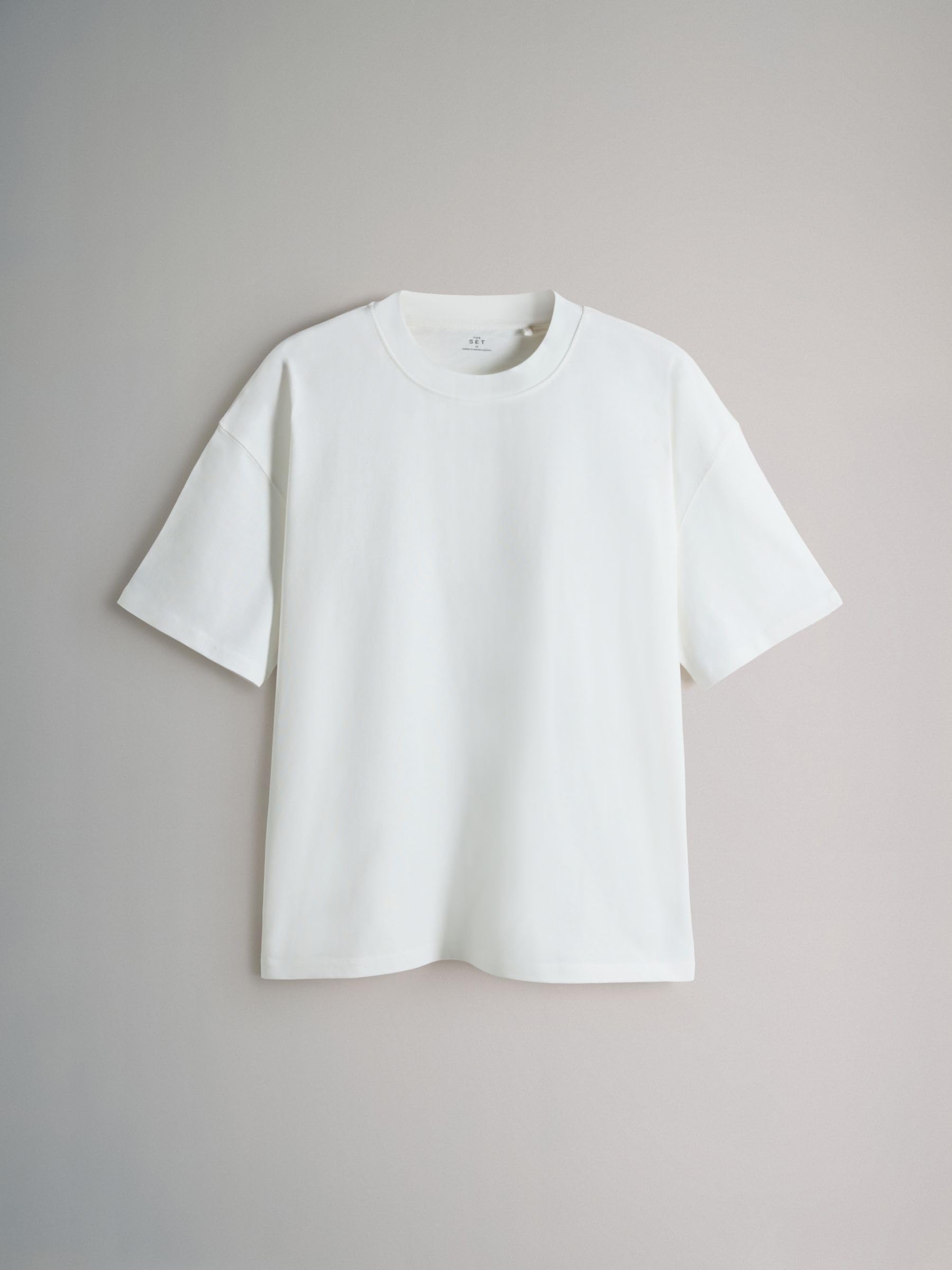THE SET Uomini Confezione da 4 T-Shirt Oversize in Cotone | Standard, Pull On, Lavabile in lavatrice