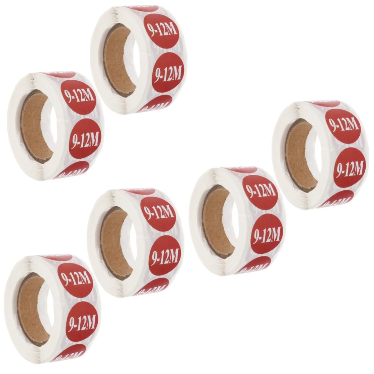 NUOBESTY 6rotoli Etichette Adesive Per Taglie Abbigliamento Stickers Per Taglia Facili Da Applicare e Rimuovere Per Negozio e Uso Domestico