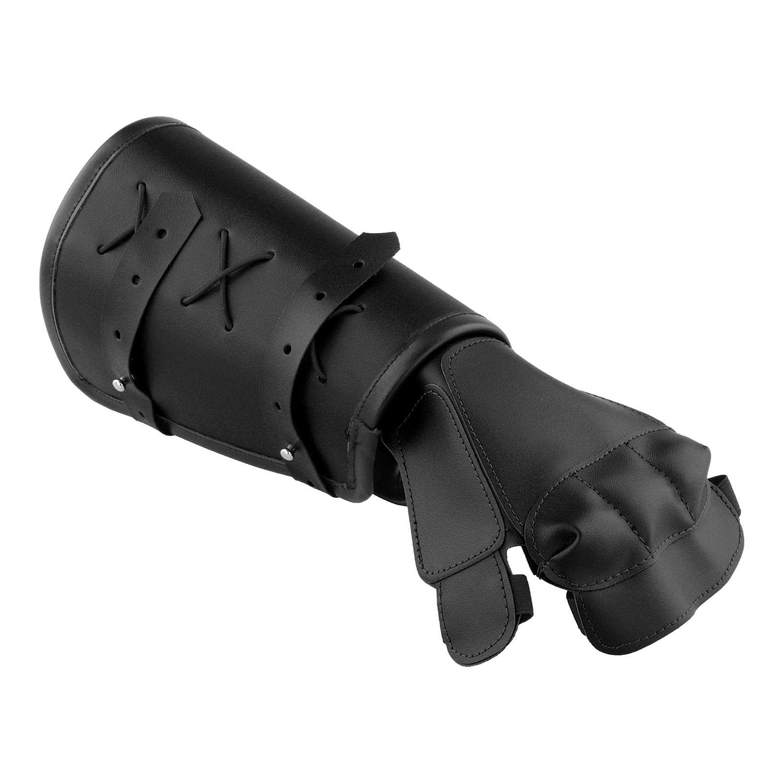 LOVIVER Guantes de medio para Cosplay medieval, guantes sin, disfraz de material cuero PU, motocicleta, conducción, adultos, accesorios de