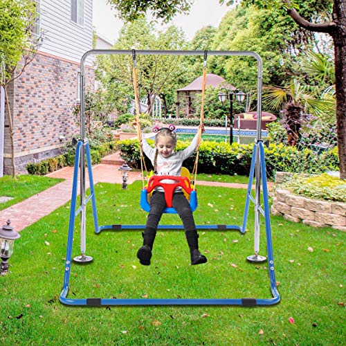 Gymnastics Bar for Kids, Folding Gymnastics Training Bar with Adjustable Height, Junior Expandable Horizontal Monkey Bar