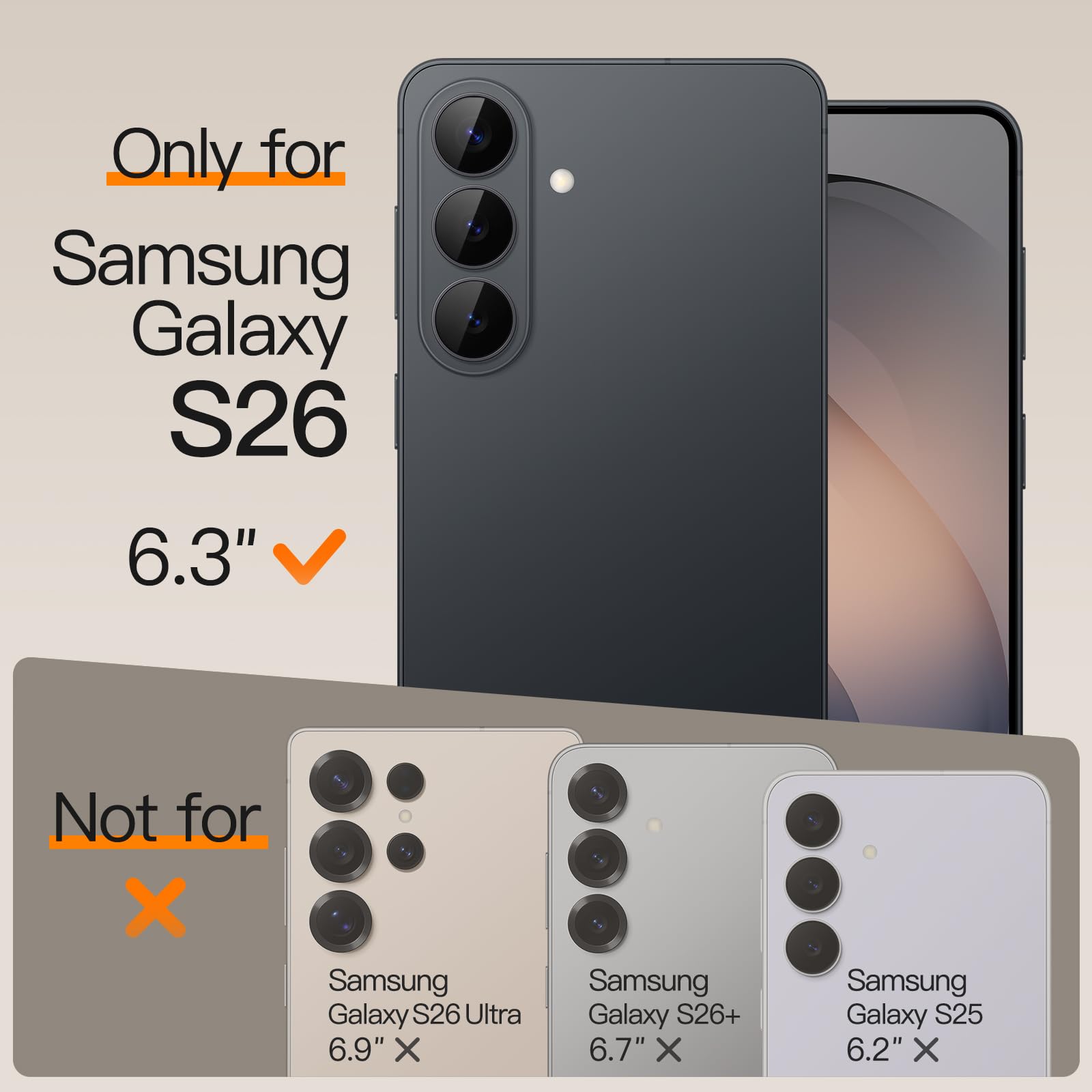 JETech pour Samsung Galaxy S26 Protection D'écran avec Protecteur d'Objectif de Caméra et Coque Magnétique Ultra Fine Groupe