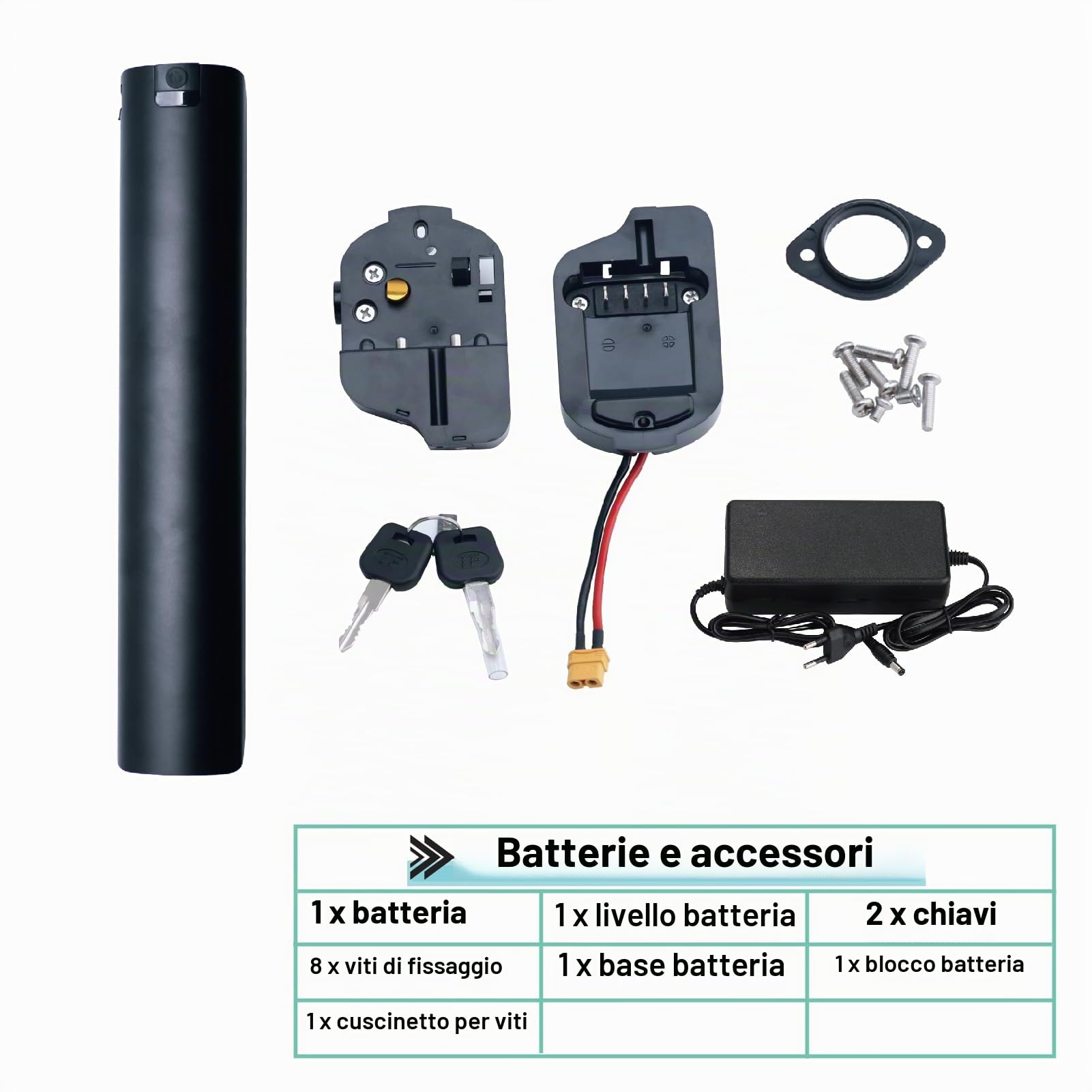 Batteria Ebike 36V 15Ah batteria di ricambio per ESKUTE-Bike Polluno bicicletta città con caricabatterie &BMS batteria al litio per 36V(36V 15Ah)