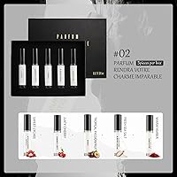 Vista 3 de Eau de Parfum - 5 fragancias de larga duración de 0.2 fl oz, juego de regalo de perfume blanco de lujo, 5 aromas únicos y duraderos para cada estado