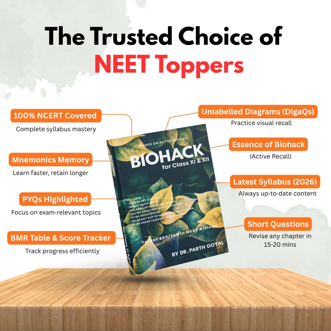 BIOHACK 6th Ed.: For NEET UG : Class XI & XII Biology (English) 2