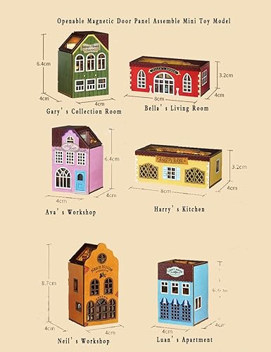 Miniatura 5 de Kit de casa de muñecas en miniatura, juego de casa de cocina de madera 3D, perfecto para mini construcción, regalos creativos, decoración del hogar