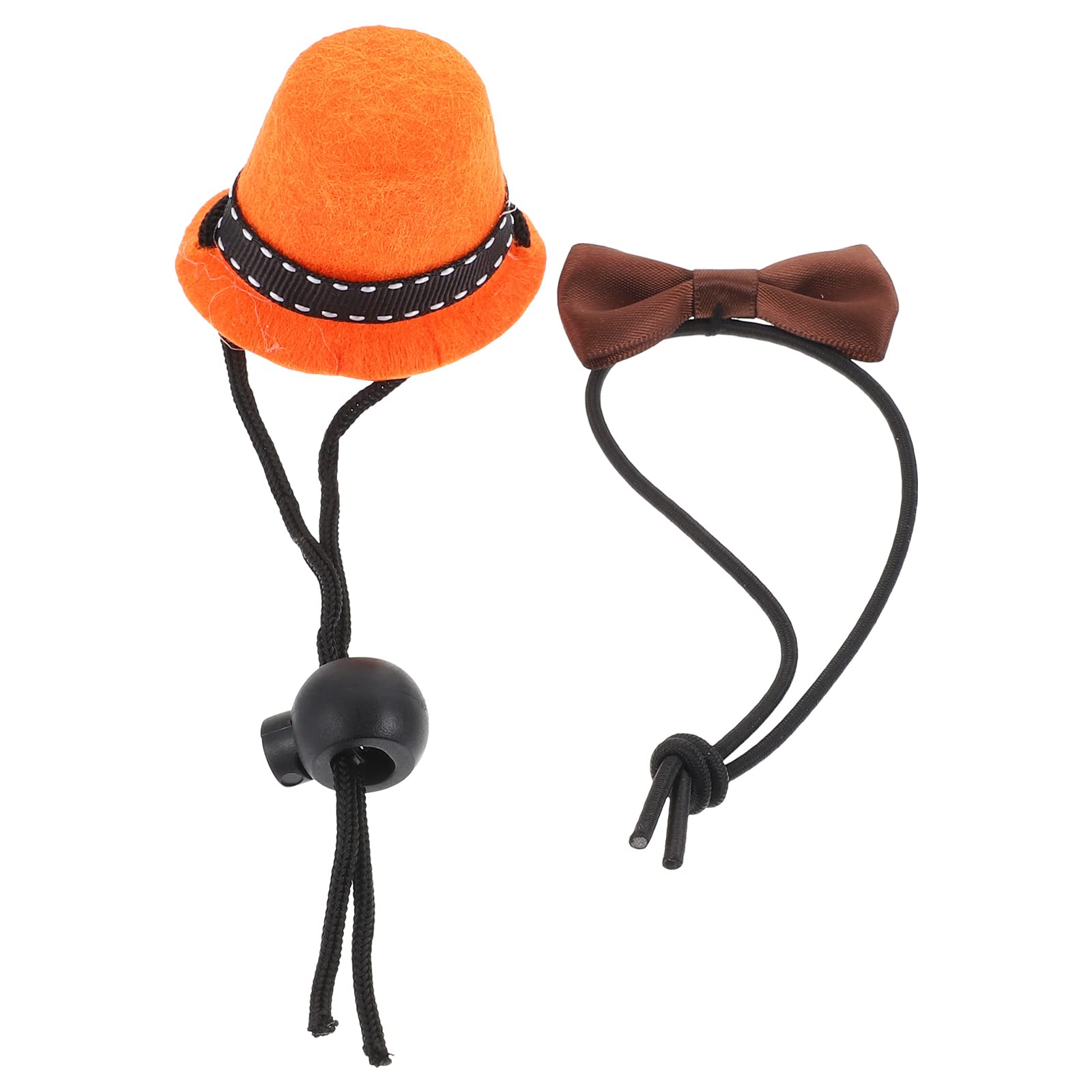 POPETPOP 1 Set Lizard Mini Hat Bow-tie Kit Small Pet Spoof Costume Accessory Reptile Hat Tie