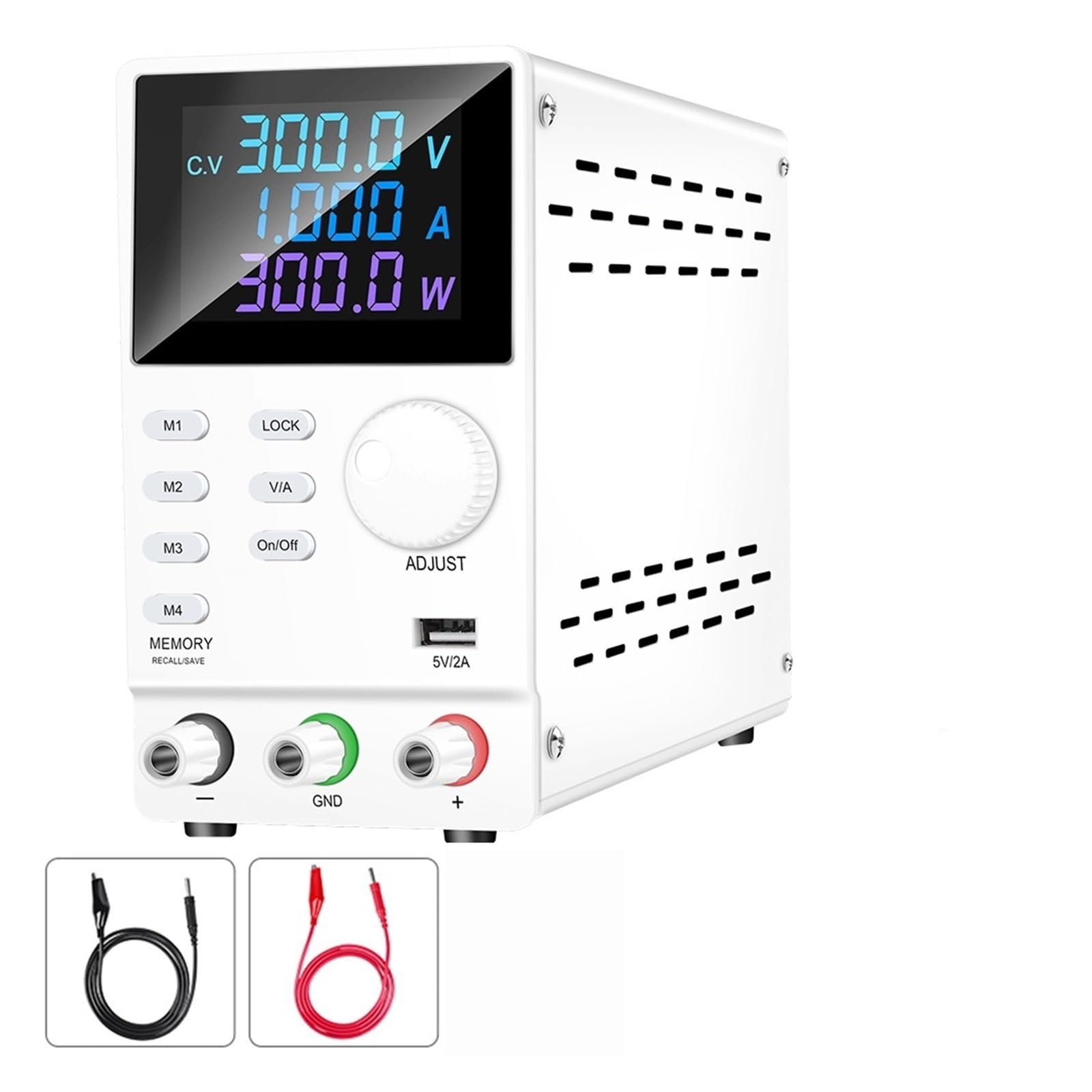 DC Power Supply Variable, 300V 200V 1A Lab Programmable Switching Regulated Bench Power Source Voltage Regulator 30V 10A DIY High Precision, Wide Range(300V 1A)