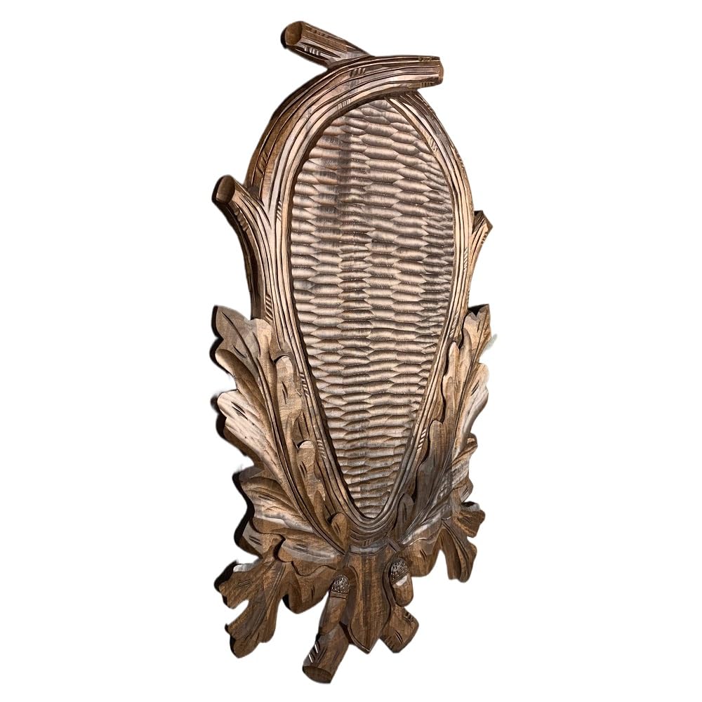 Scudo In Legno Per Trofei Di Caccia - Per Corna Di Daino, 43x22cm - Foto 12