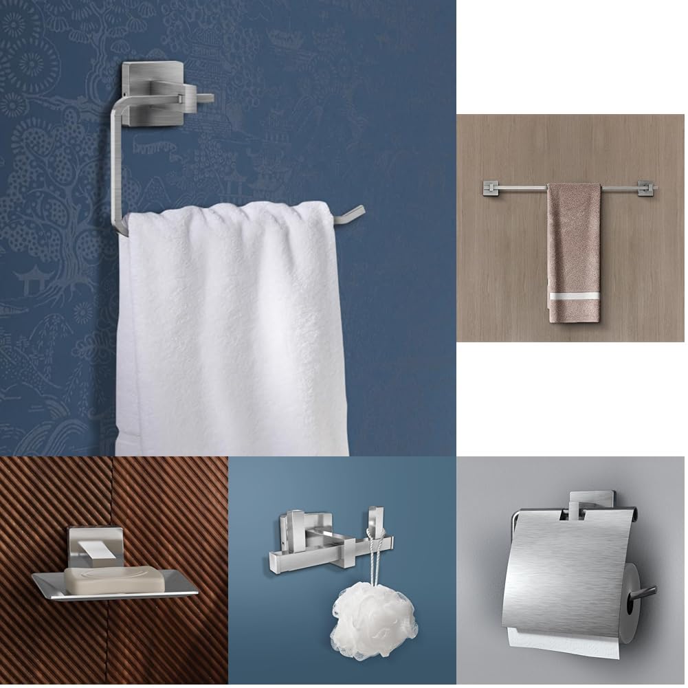 Kohler Towel Ring, SS304 Stainless Steel, 2 Years Warranty, Brushed Steel Finish, 22.1cm x 6.25cm x