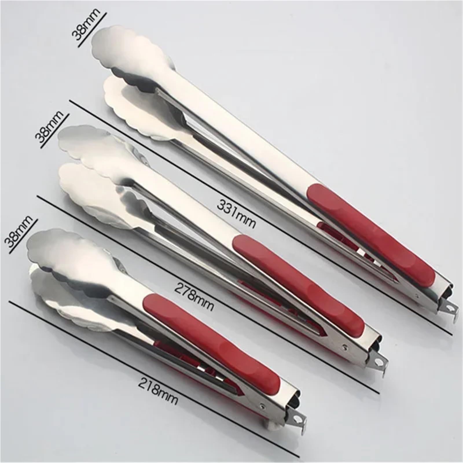 Pinzas Cocina 3 unids/set de acero inoxidable for barbacoa, pinzas for asar, ensalada, pan, pinzas for servir, cocina antiadherente, barbacoa, parrilla, pinzas for cocinar, accesorios de cocina