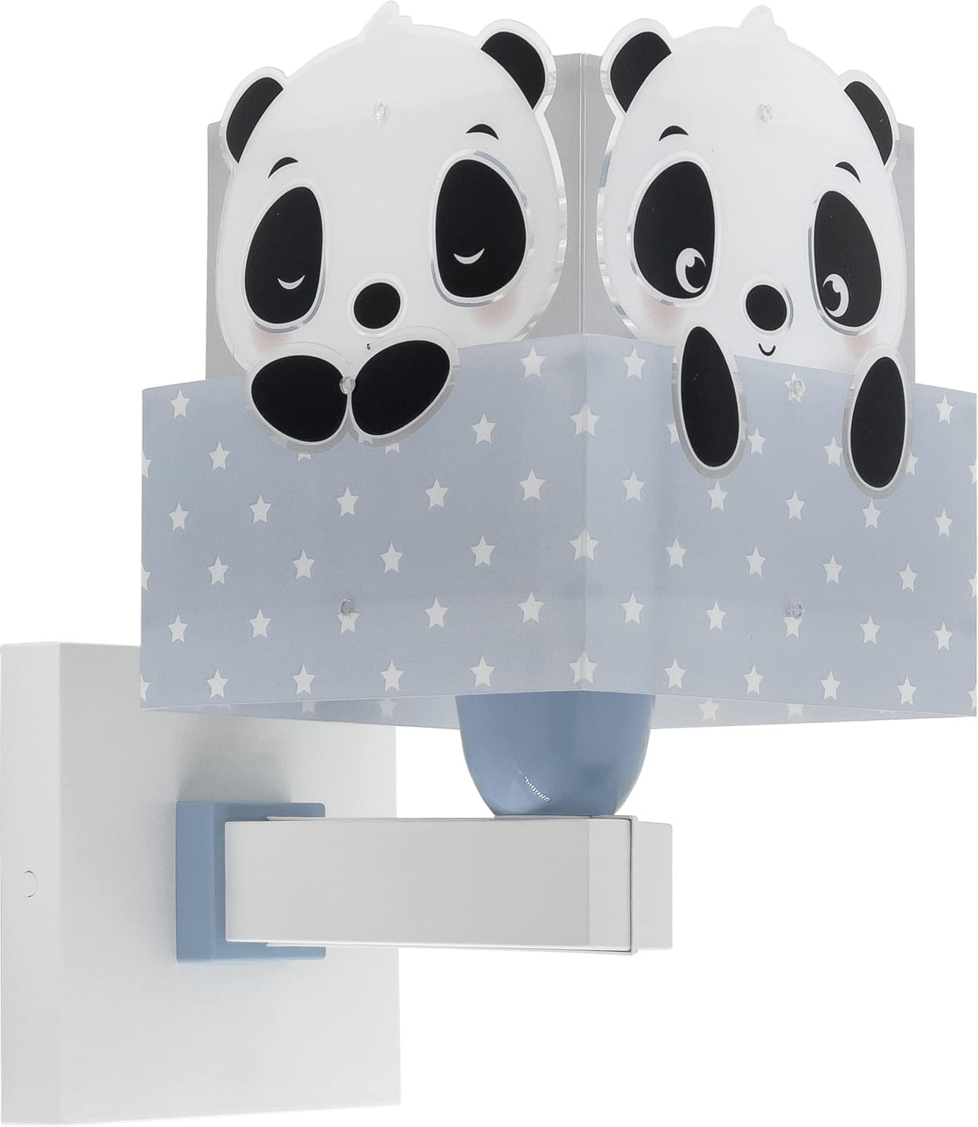Dalber kinder Wandlampe, Kinderlampe Wandleuchte kinderzimmer Wolken tiere Pandabär Panda Blau, 63169T, E27