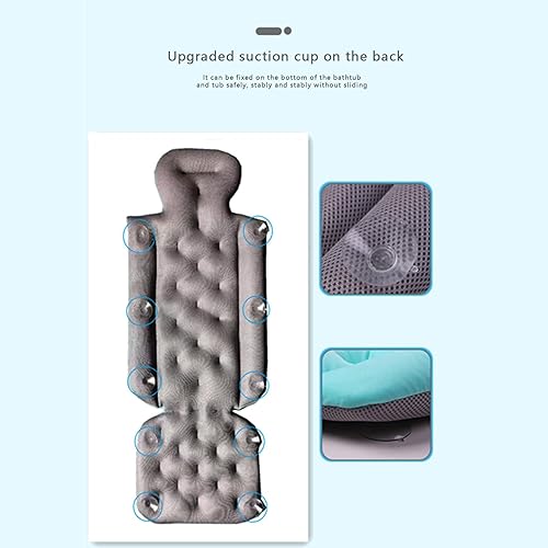Miniatura 3 de Almohada de baño de cuerpo completo, almohadas de baño para bañera, almohada de bañera para adultos, almohada de baño para soporte de espalda, cojín