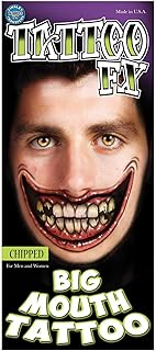 Tinsley Transfers Chipped Big Mouth Temporary FX Tattoo