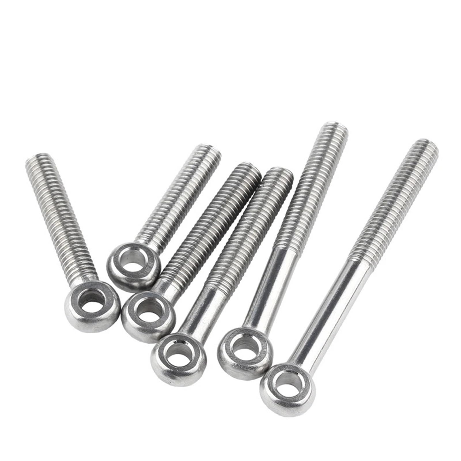 PATIKIL Bulloni A Occhiello M5x50mm, 10 Pcs Acciaio Al Carbonio Bulloni Filettati A Occhiello Gancio Con Dado Per Appendere O Fissare Cavi Argento PATIKIL Bulloni A Occhiello M5x50mm, 10 Pcs Acciaio Al Carbonio Bulloni Filettati A Occhiello Gancio Con Dado Per Appendere O Fissare Cavi Argento