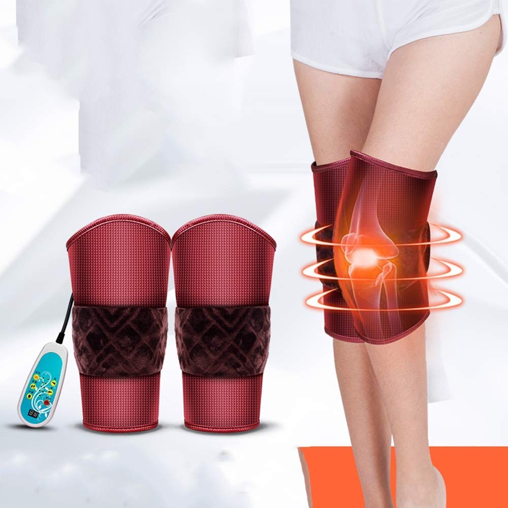 SHT Masajeador de piernas, Rodillera eléctrica, Masaje de vibración de la articulación de la Rodilla, Masajeador de vibración de la Rodilla, (1 par)