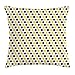 ABAKUHAUS Giallo e Bianco Federa Fodera Cuscino, Grungy Rotonda, Copricuscino Quadrato Decorativo, 60 cm x 60 cm, Giallo Antracite