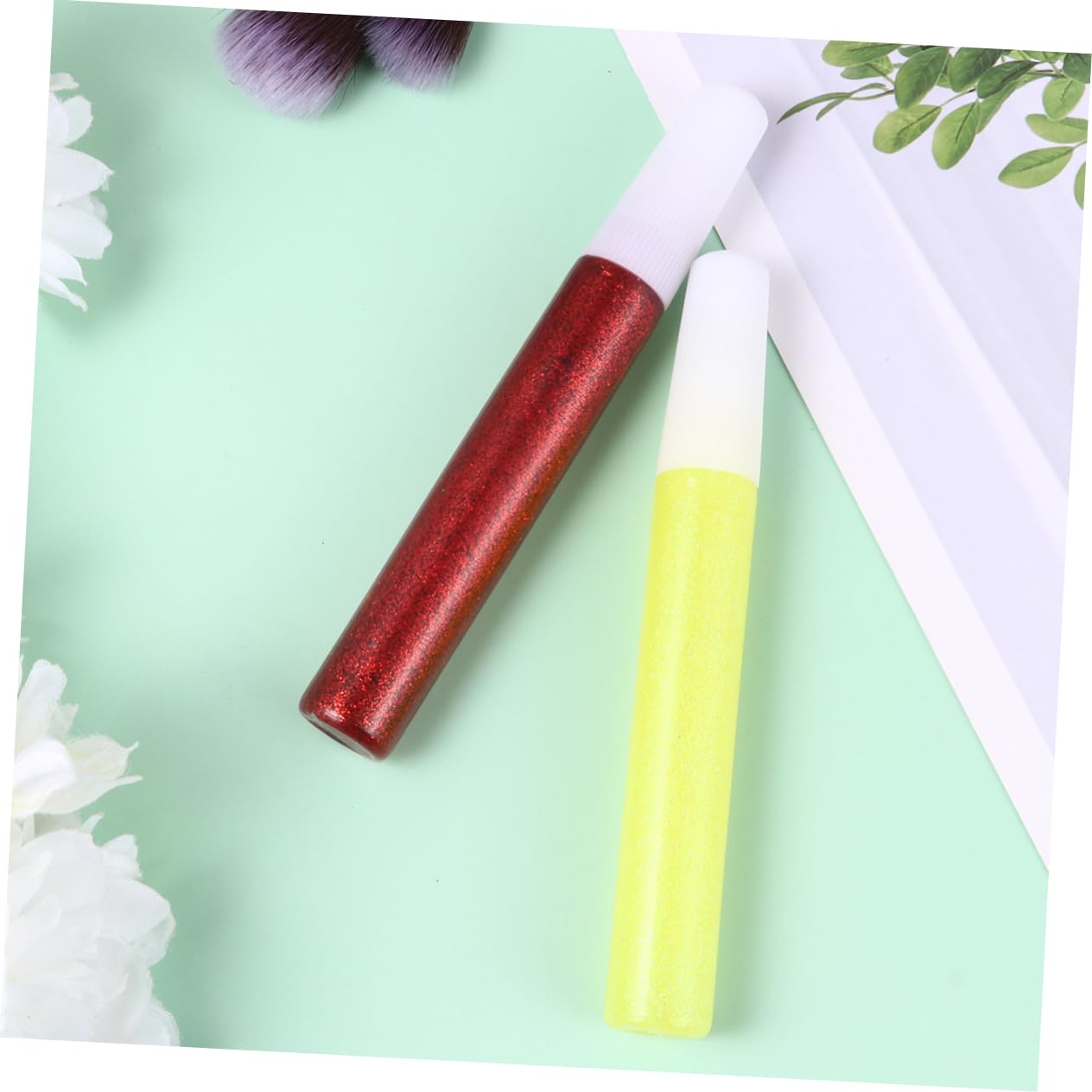 MAGICLULU Stylo Colle à Paillettes 5 Sets de 50 Pièces pour Décoration Artisanale et Activités Scolaires Couleur Aléatoire