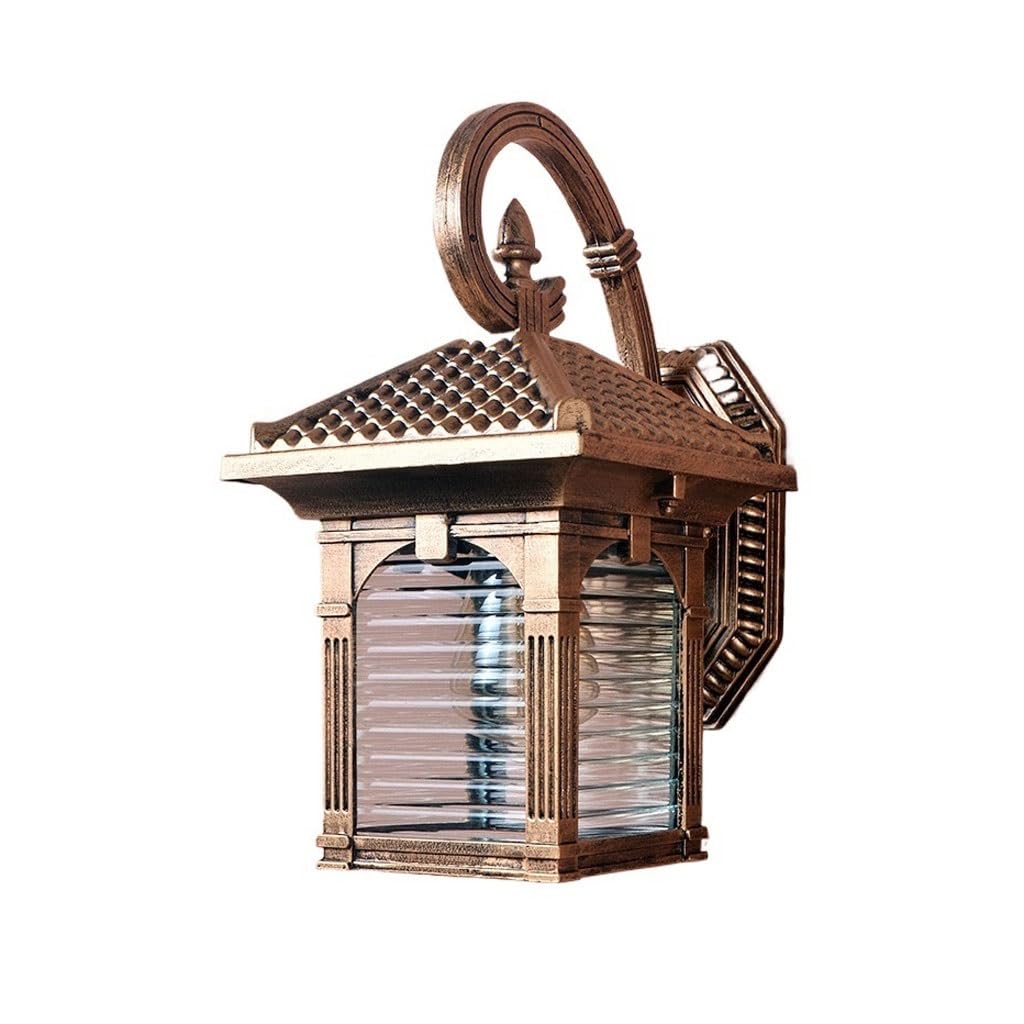Prosta lampa ścienna na dziedziniec zewnętrzny, lampa filarowa do drzwi wejściowych, lampa ścienna na balkon taras oświetlenie do montażu na ścianie