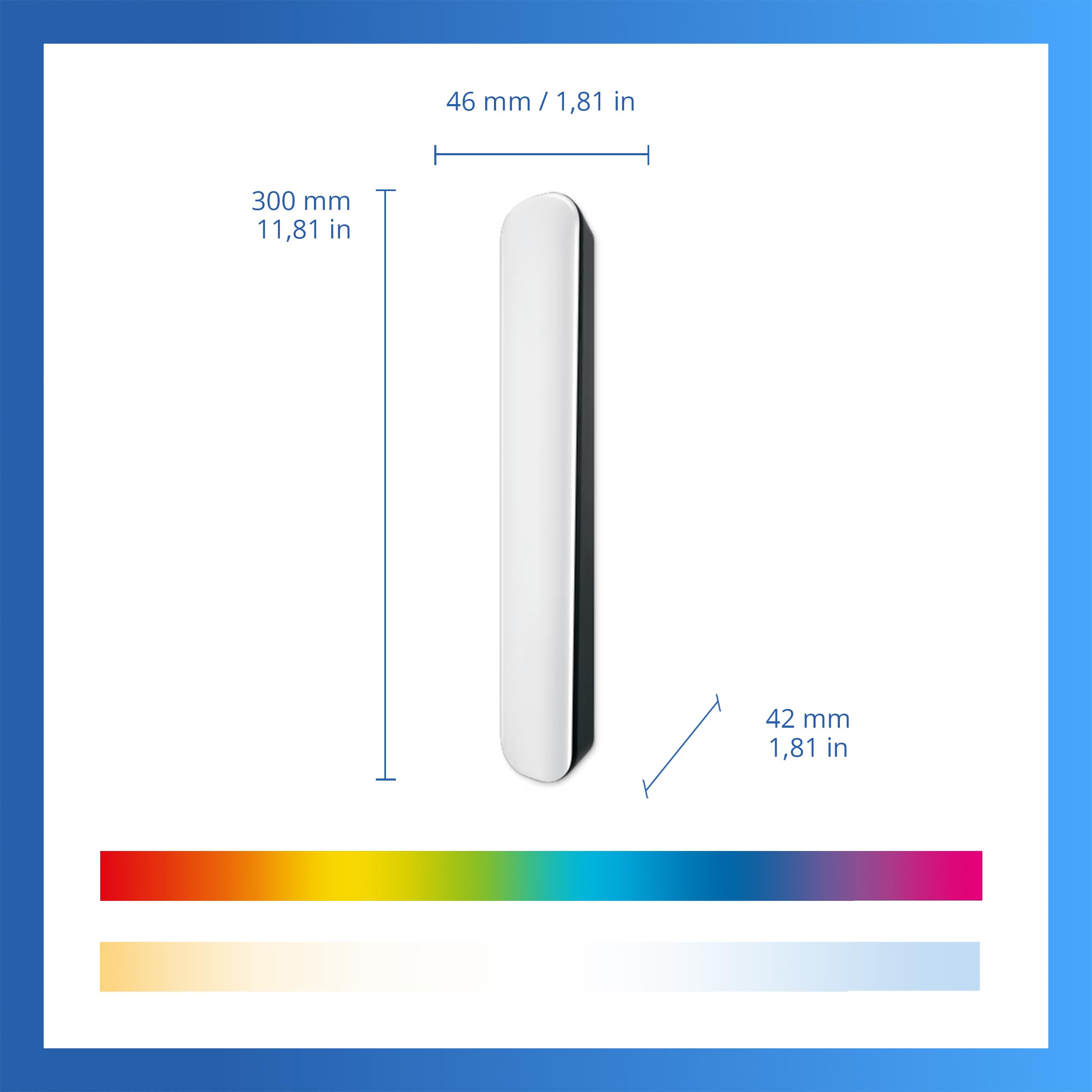 Philips Smart Lighting Gradient, Listwa LED, RGBIC LED, Wielokolorowe Efekty, Synchronizacja z TV i Muzyką, Wciągające Światło, Łatwa Konfiguracja, Connected by WiZ, Alexa, Google Home, Apple Home