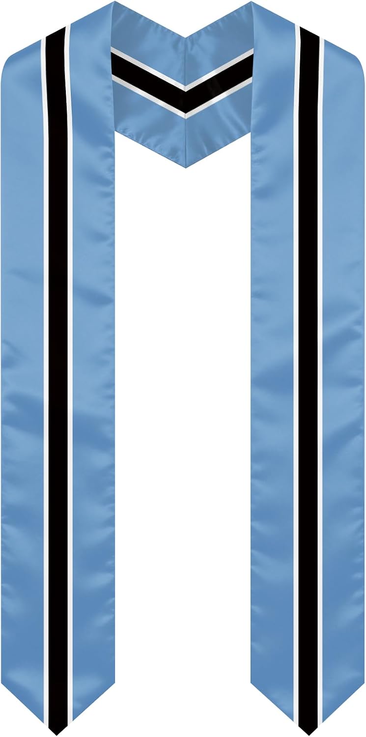 Botswana Graduation Sash Stole International Study Abroad Unisex Botswana Flag Graduation Scarf