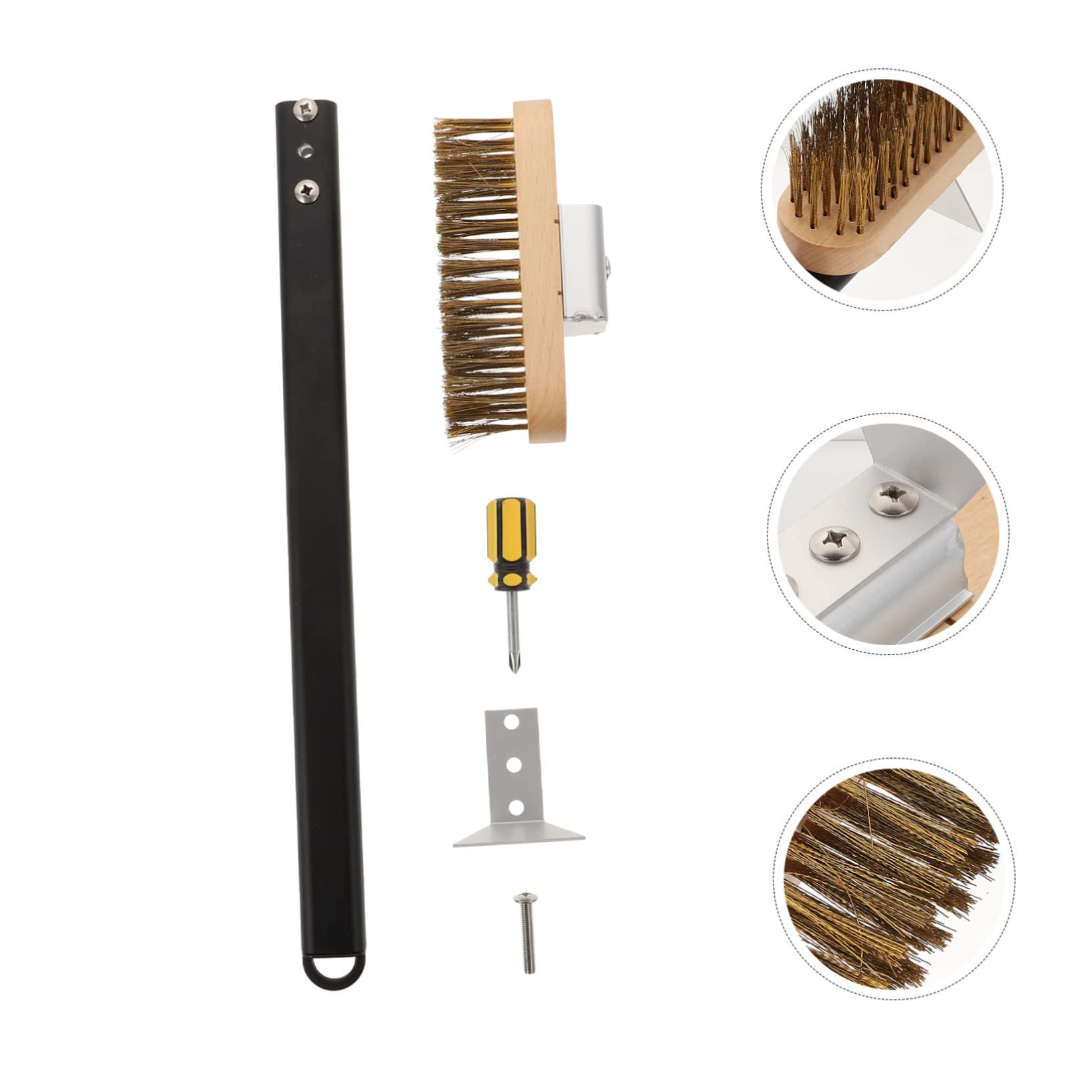TOYANDONA Herramienta para de Diseño Antideslizante y Ahorro de Esfuerzo Práctica Cepillo de Cobre de 40 Cm para Limpiar Horno Cocina Hornos y Parrillas