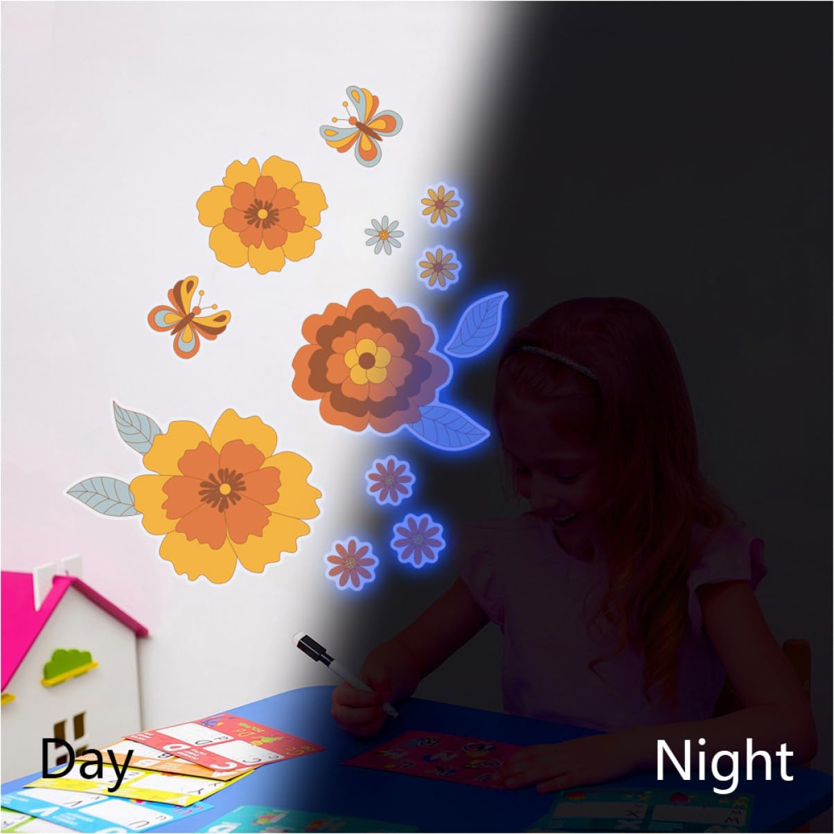 DOITOOL 10 Set adesivi murali rimovibili adesivi cameretta wall sticker staccare e incollare la carta da parati farfalle adesivi decorativi da parete arredamento per ufficio primaverile
