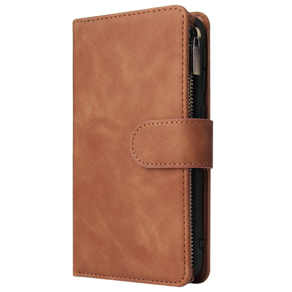 Funda de Cuero con Tapa Retro para Samsung Galaxy A02S A03S A10 A11 A12 A13 A20 A21S A22 A31 A32 A33 A50 A52 A53 A73, marrón, para Samsung A72
