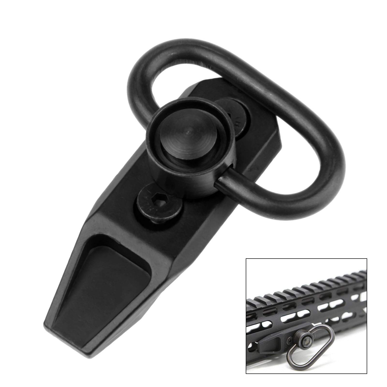 Adattatore universale tattico KeyMod Direct Push Button a sgancio rapido, girevole, rotazione a 360 gradi