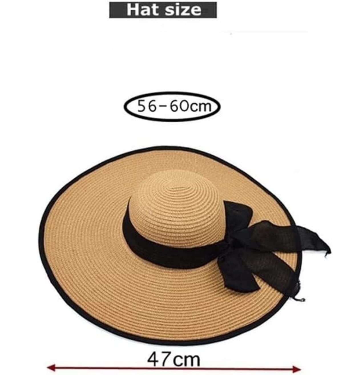 Sombrero de Playa Plegable, Sombrero De Paja Verano para Mujer, Playa ala Ancha Grande, Flexible para El Sol para Adultos Sombrero Playa Verano