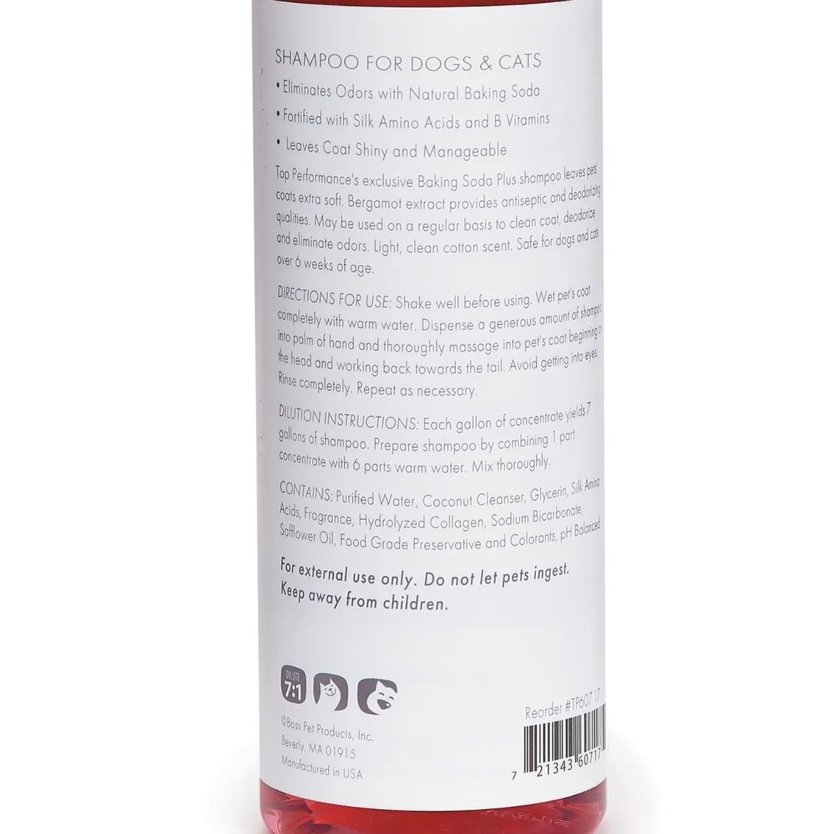 Dog and Cat Baking Soda Shampoo Leaves Coat Soft and Odor Free Light Clean Fresh Floral Scent (16 Ounce Bottle)