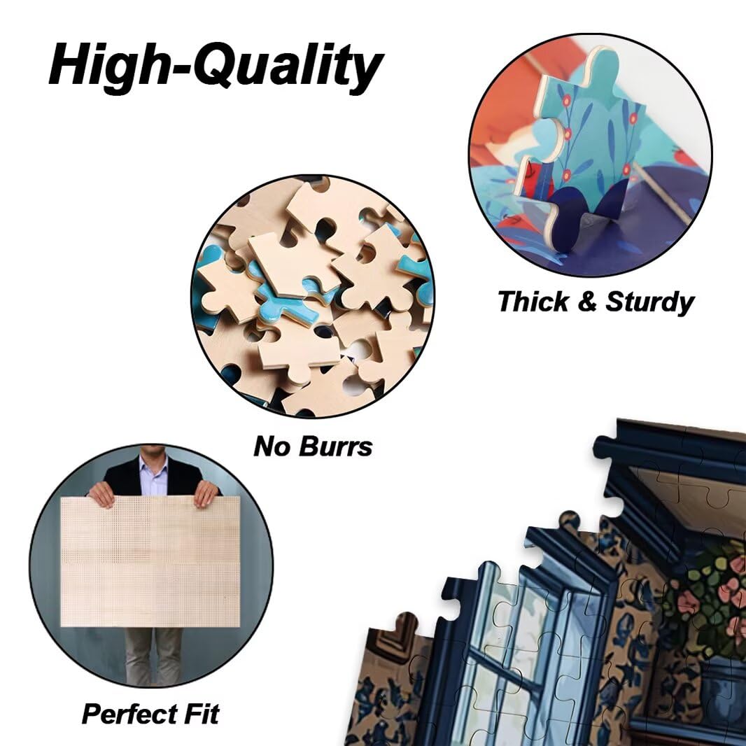 Puzzle 1000 Pezzi, Puzzle Casa per Adulti, 70x50cm, Compact Box -4398