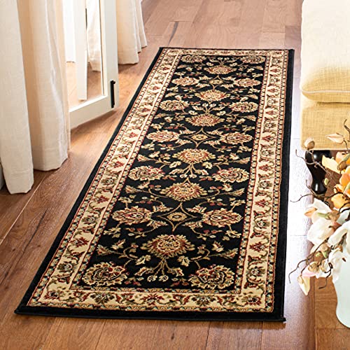 Tapete SAFAVIEH Lyndhurst Collection 2'3" x 8' Negro/Marfil miniatura 1
