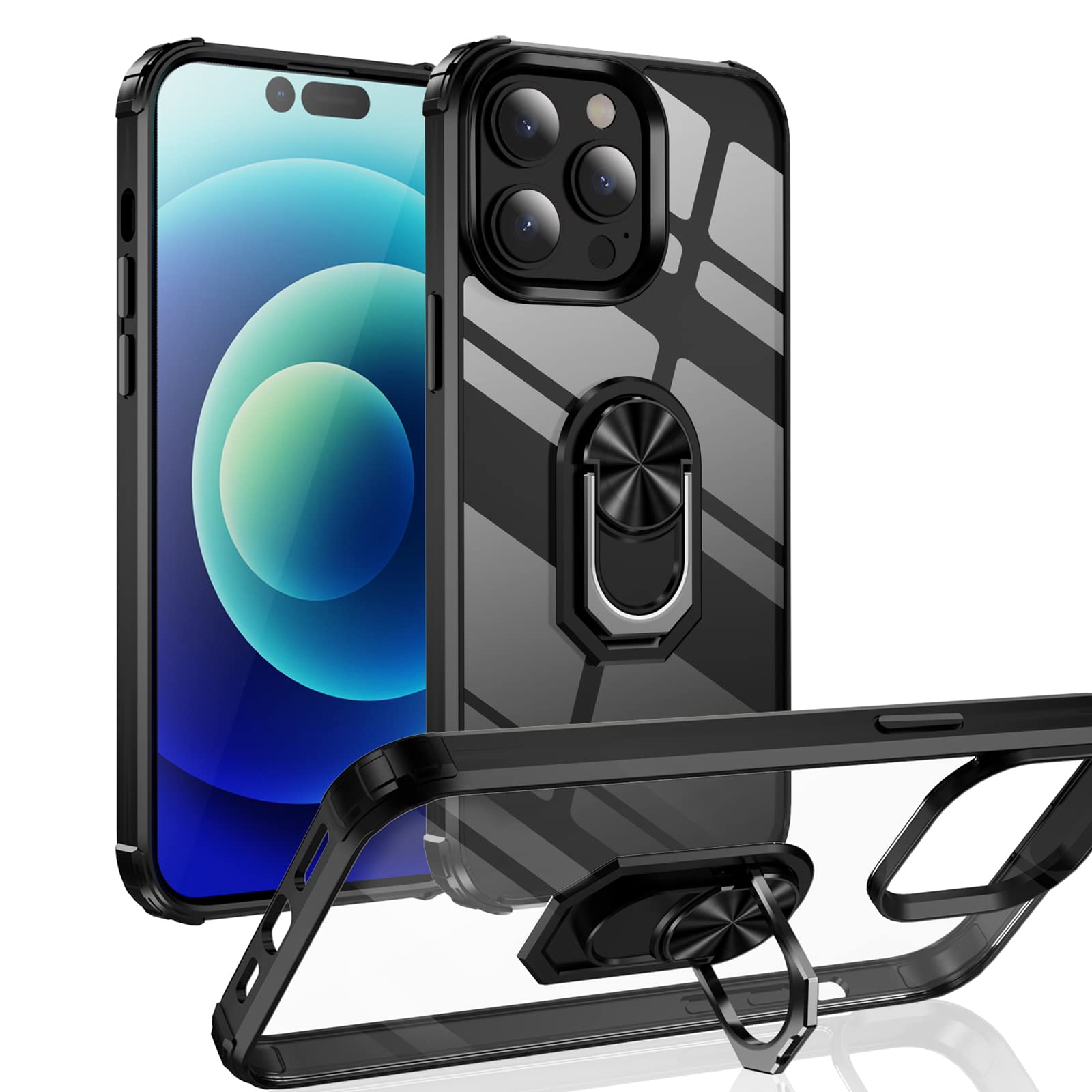 Amazon.co.jp: iPhone 14 Pro Max用クリア スタンド付きケース