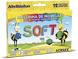 Massinha Soft Conjunto com 12 Cores Acrilex