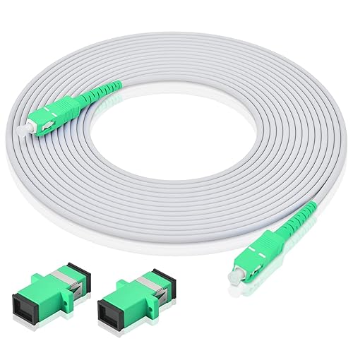 AutCreation Cable de Internet de fibra óptica, cable de conexión de fibra óptica, cable de conexión óptico de puente de fibra óptica blindado,