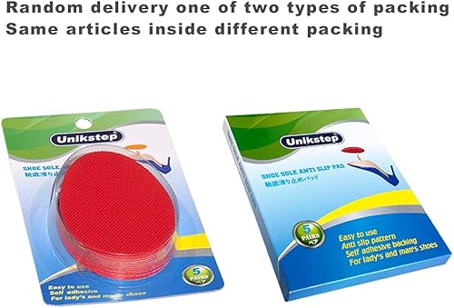 Miniatura 10 de Unikstep 5 pares de suelas de zapatos antideslizantes, almohadillas de goma autoadhesivas antideslizantes, parte inferior del zapato y talón de