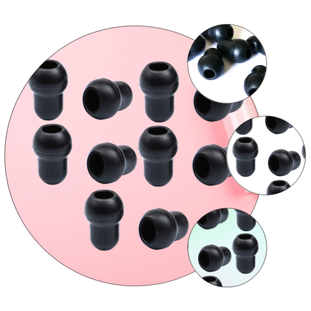 12-Pack Silicone Earplugs Compatible 5mm Ear Hooks Comfortable Ear Tips for Professionals Replacement Accessories