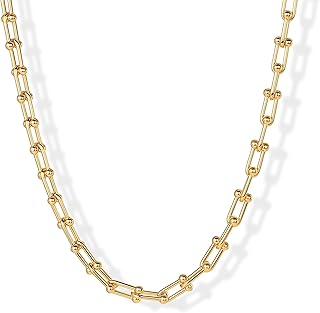 14K Gold Plated Chunky Chain Choker Necklaces for Women | Gold Statement...
