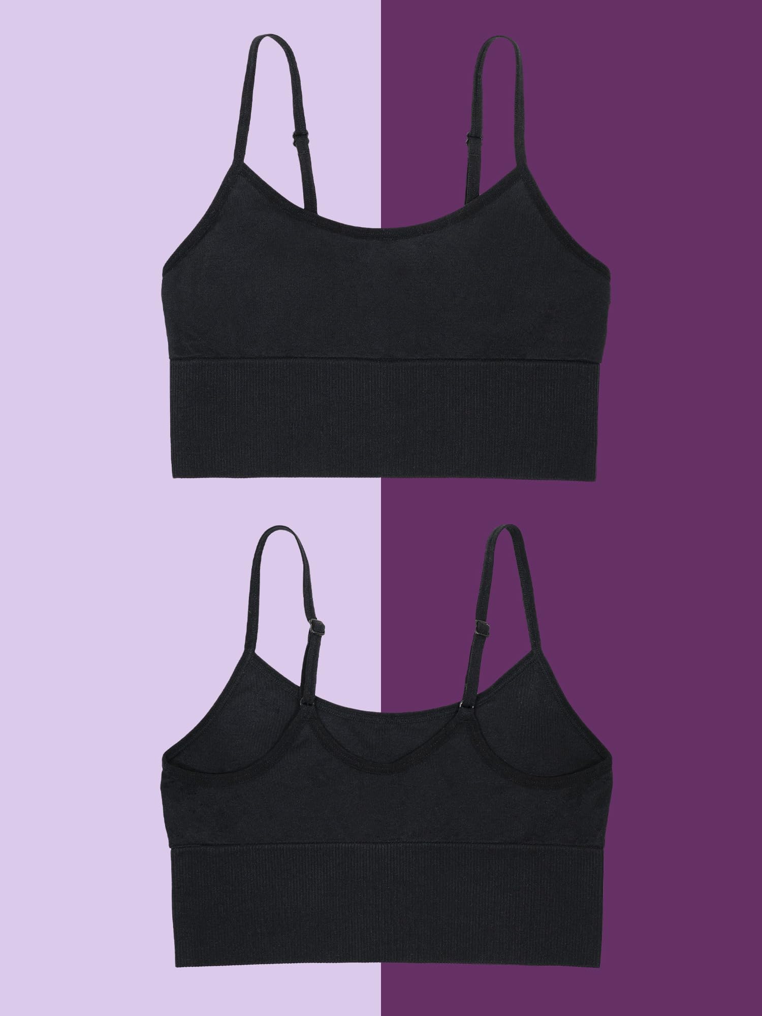 Fruit of The Loom Girls Seamless Longline Bra and Matching Boyshort Panty Set