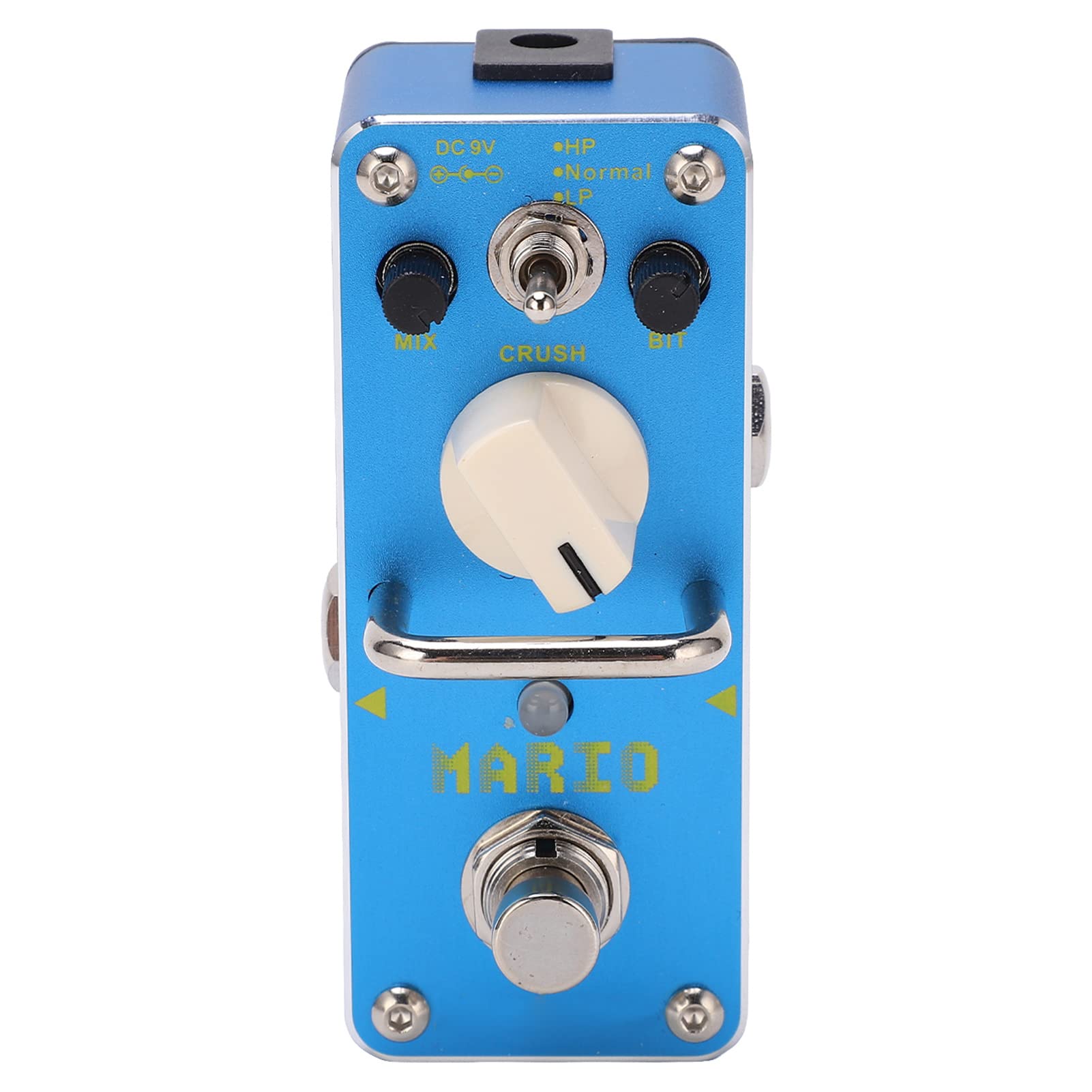 Pedale Effetto per Chitarra Elettrica Compatto True Bypass Bit Crusher per Musicisti Metal Blue