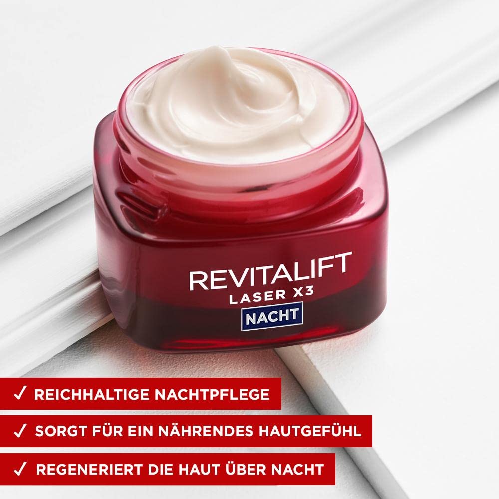 L'Oréal Paris Pflegesets für sie & ihn, Gesichtspflege-Sets mit 2x Gesichtscreme und 2x Nachtcreme, Anti-Aging Geschenke mit Hyaluronsäure für Damen und Herren, Revitalift Laser, Power Age, 4-teilig