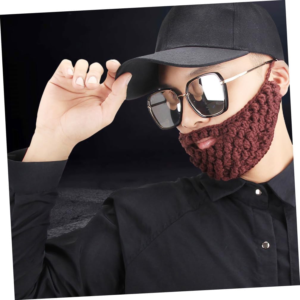 Beard Cover Face Mask Men Beard Apron Guard Yarn Knitting Beard Knitting Mustache Warm Facial Mask